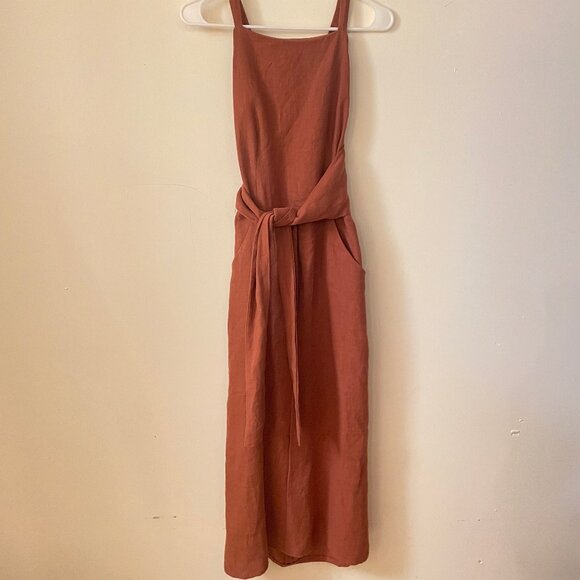 Dresses & Skirts - Rust Linen Axis Dress